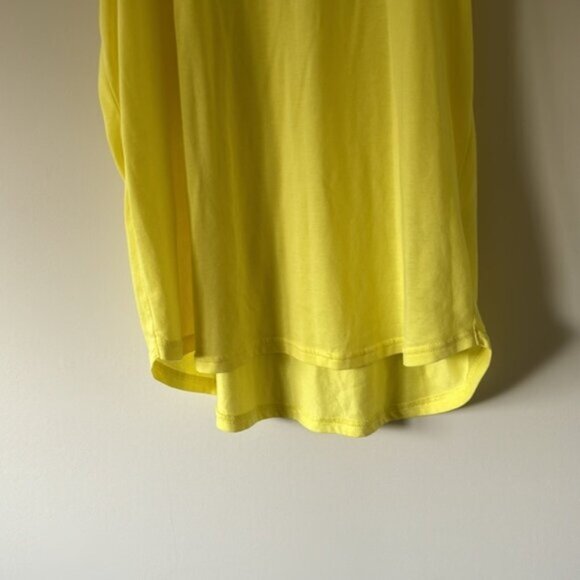 Nike Women Solid Yellow Sleeveless Long Tank Muscle Tee Size XL - Picture 8 of 13